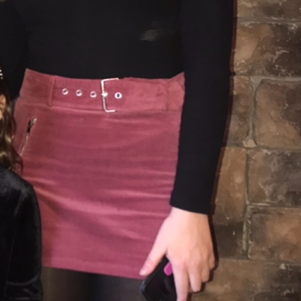 Suede Mini Skirt